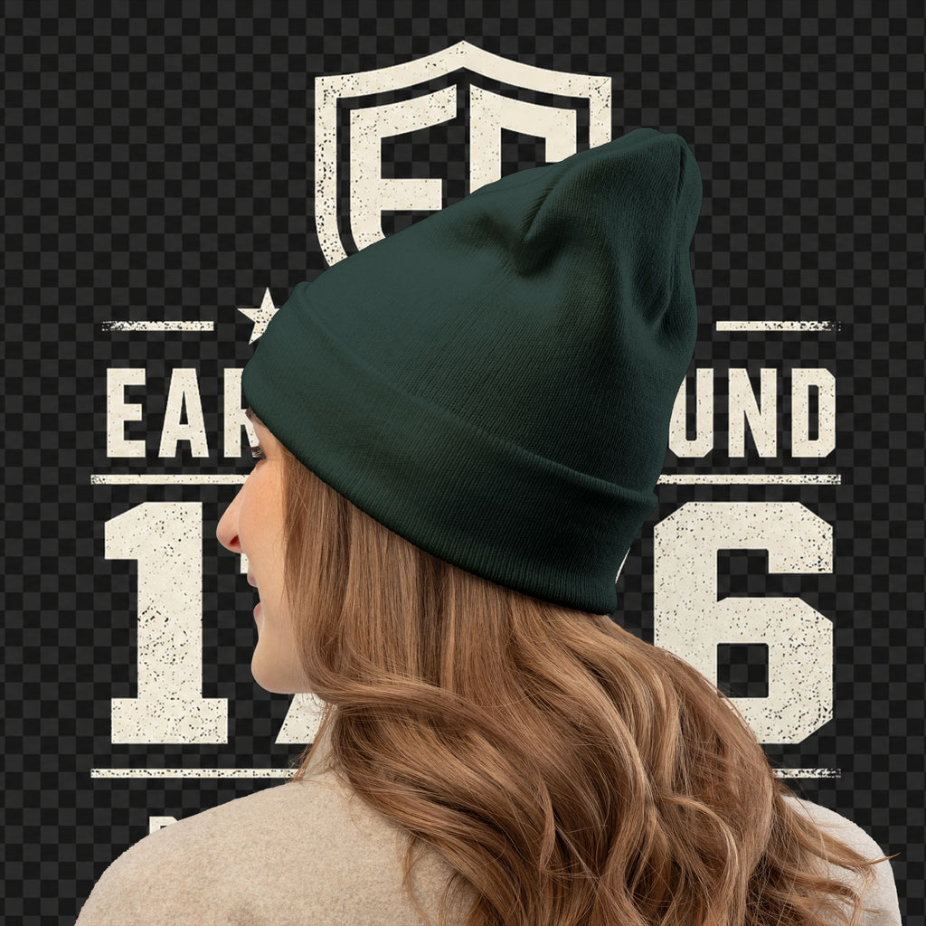 EARNED GROUND 1776 "Respect Is Earned" Embroidered Knit Beanie