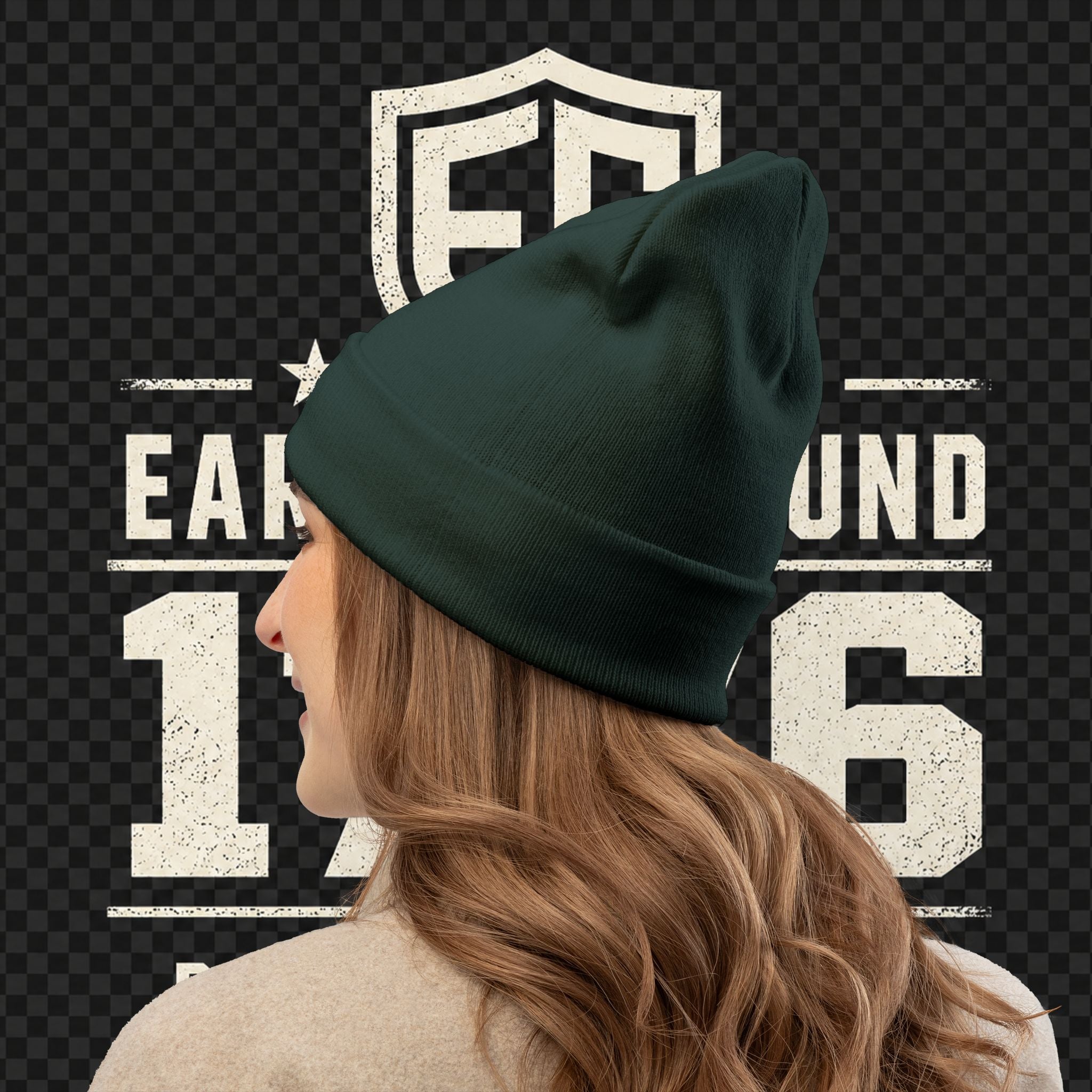 EARNED GROUND 1776 "Respect Is Earned" Embroidered Knit Beanie