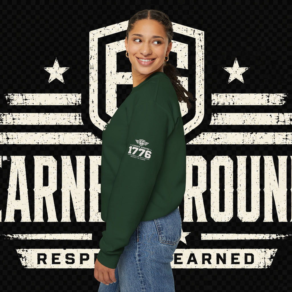 EARNED GROUND Nurses Division Crewneck Sweatshirt – Nurses Caduceus Badge Design