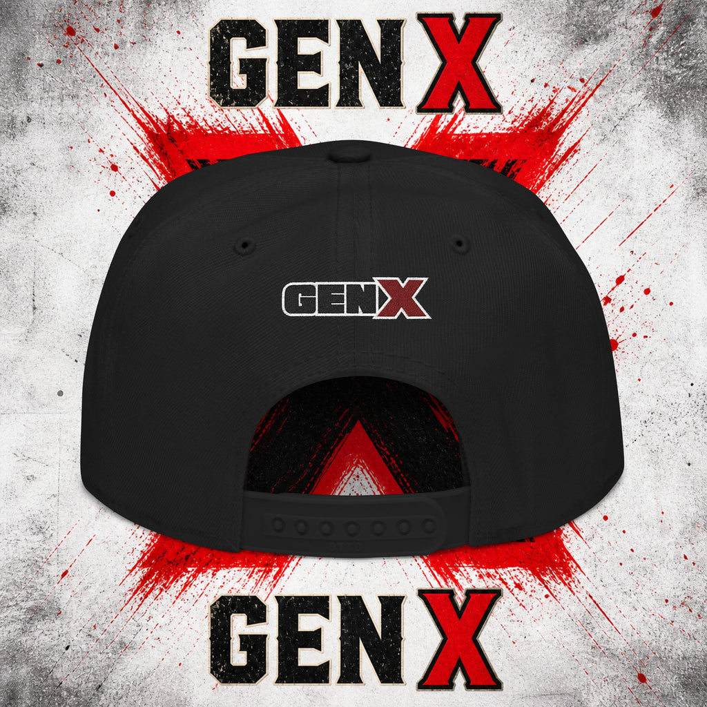 Gen X Embroidered Flat Bill Ball Cap — Gen X Proud 1965–1980