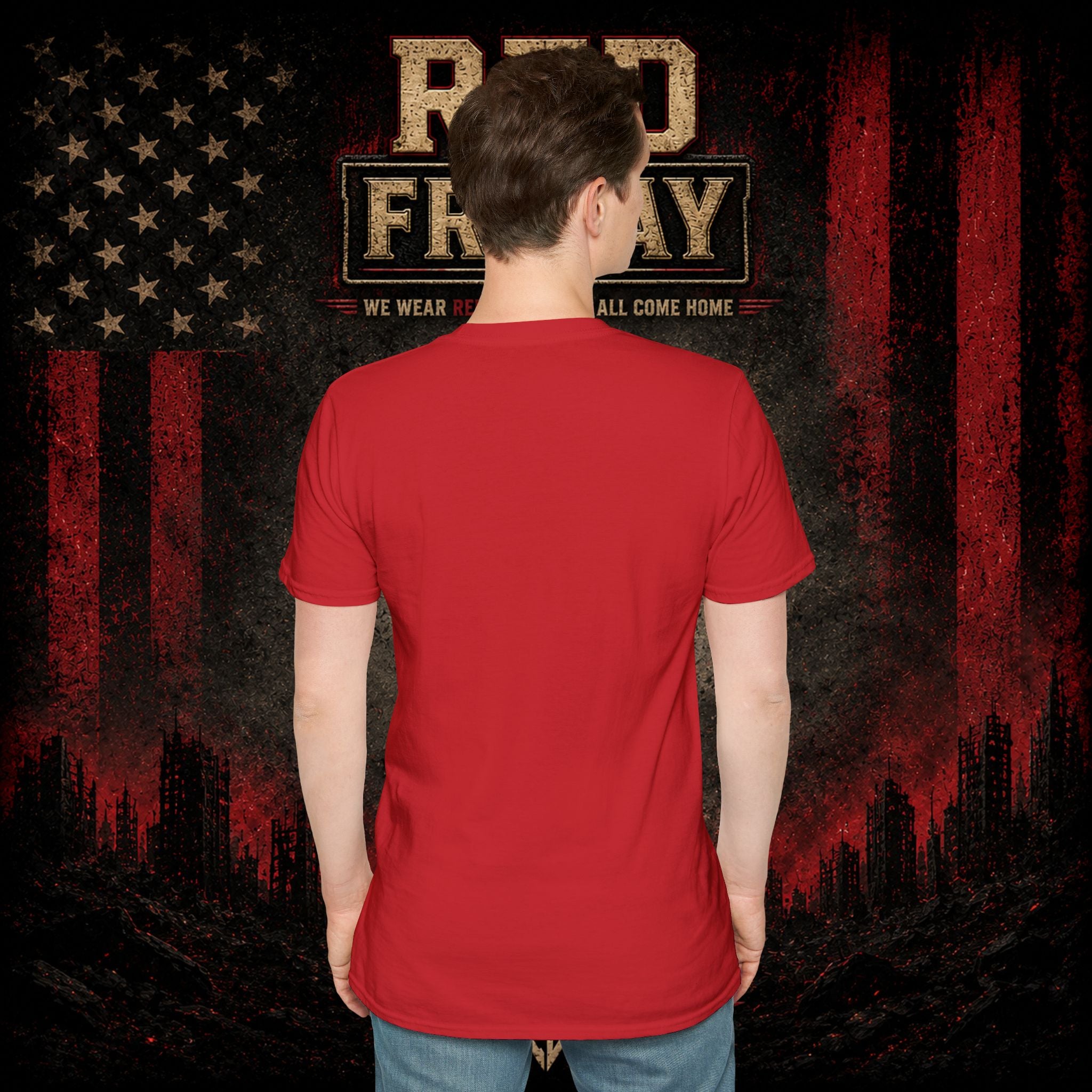 Red Friday T-Shirt – Patriotic 'Until They All Come Home' Support Tee
