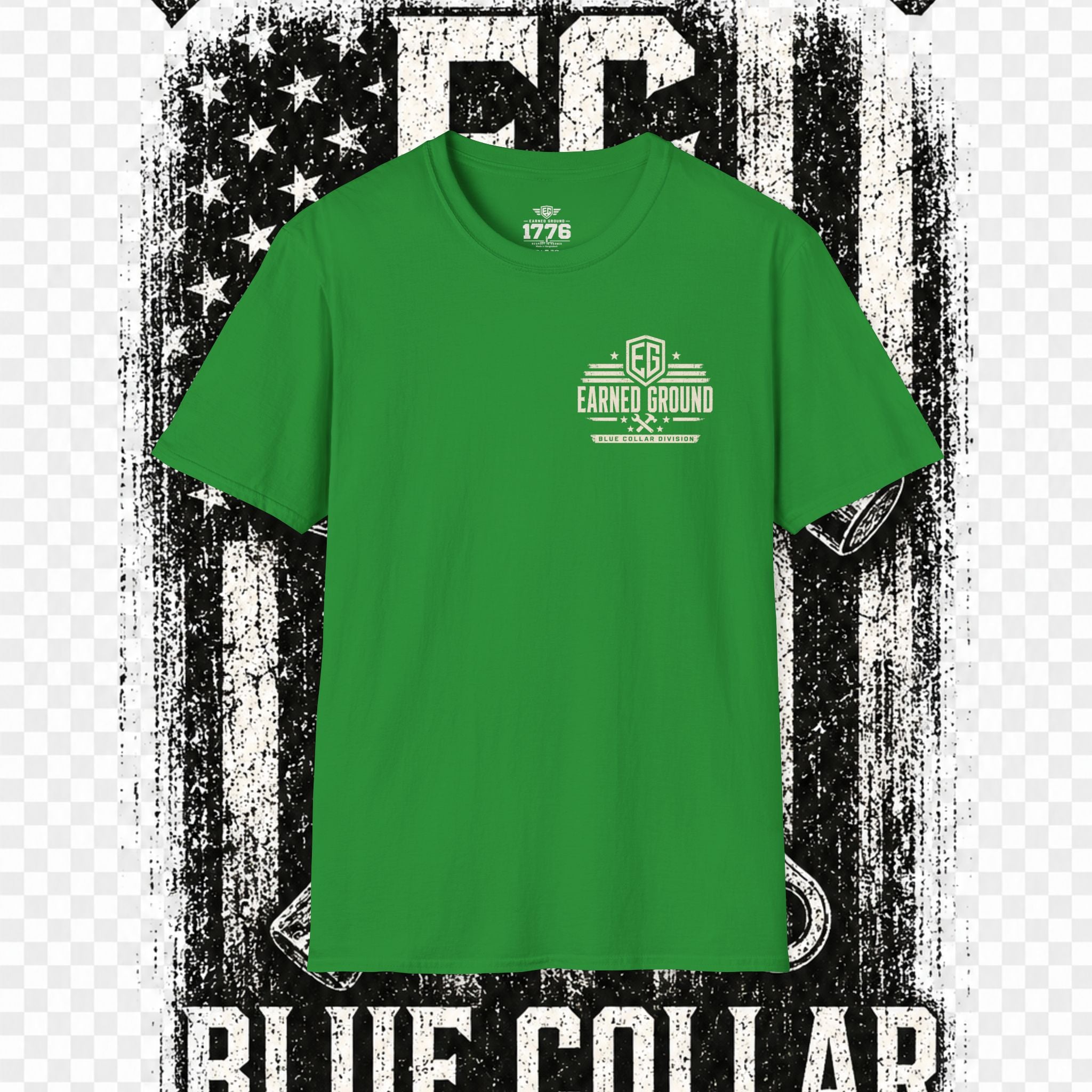 EARNED GROUND "BLUE COLLAR DIVISION" Coastal Calm Graphic T-Shirt
