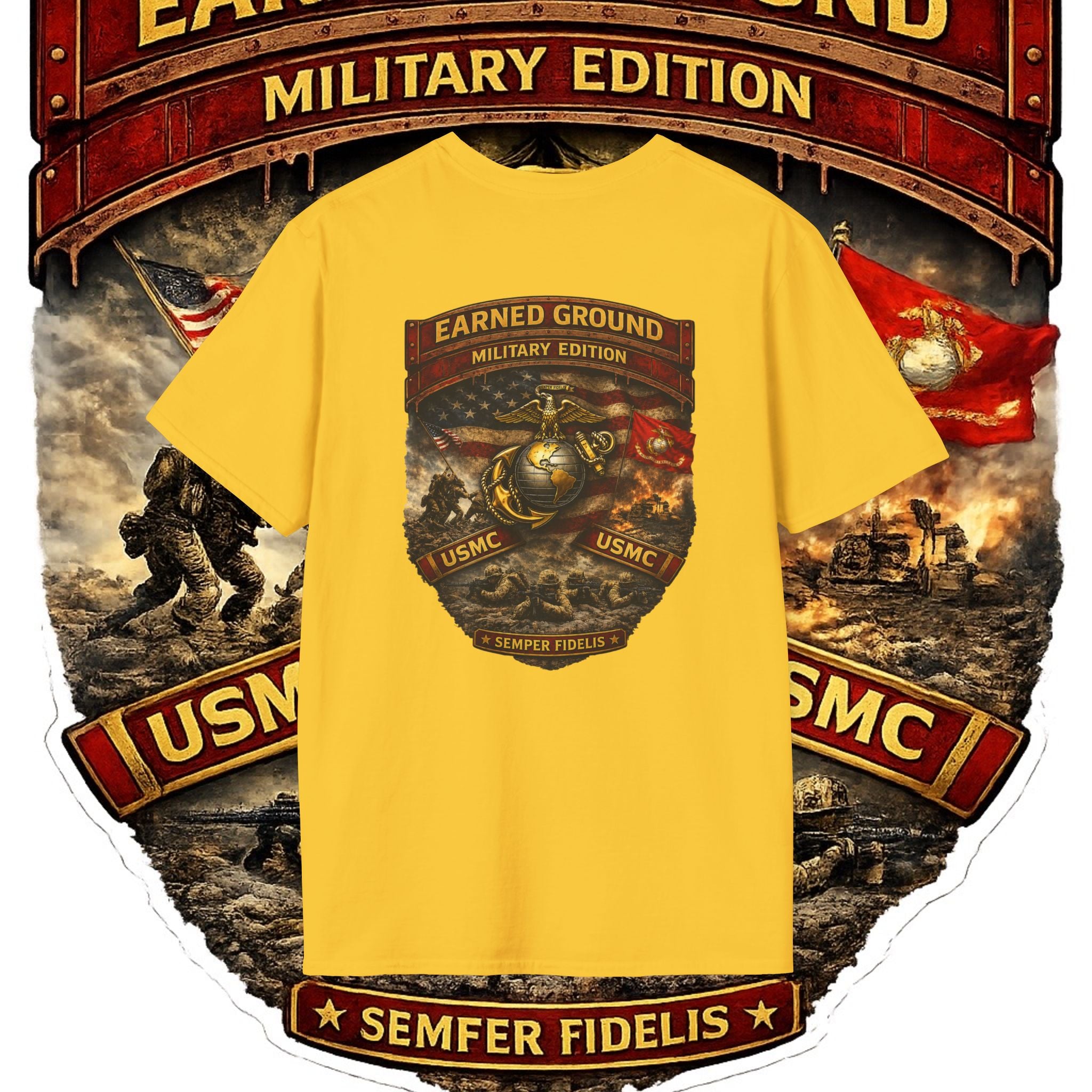 Earned Ground Military Edition USMC — USMC Military Tribute Pocket Tee