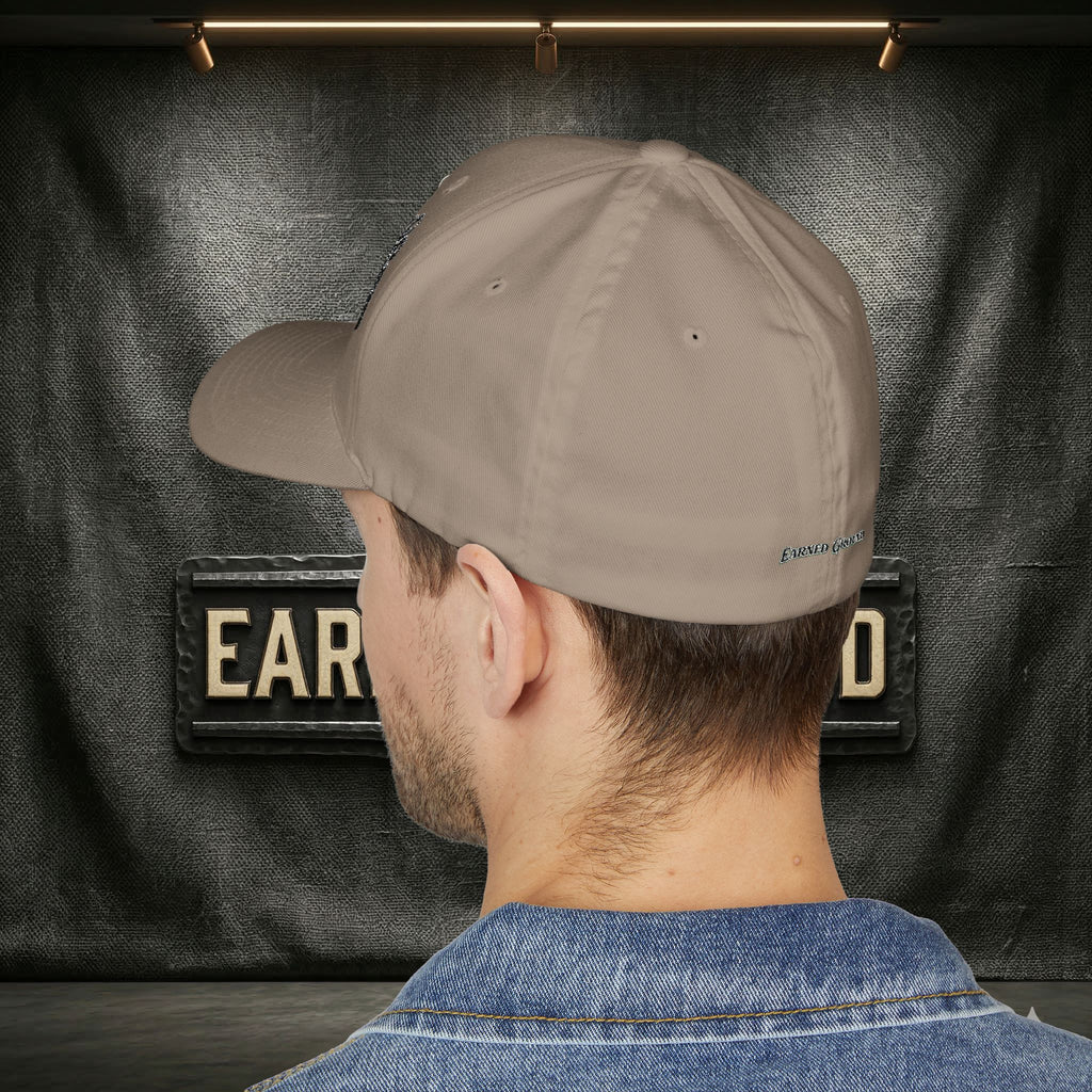 EARNED GROUND FLEX FIT — Elegant Script 'E & G' LOGO BALL CAP