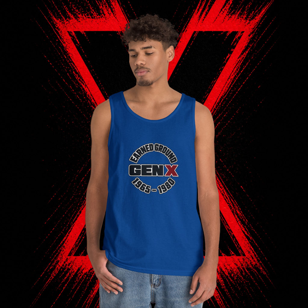 Gen X Tank Top - "Earned Ground" 1965–1980 Retro Logo Tank