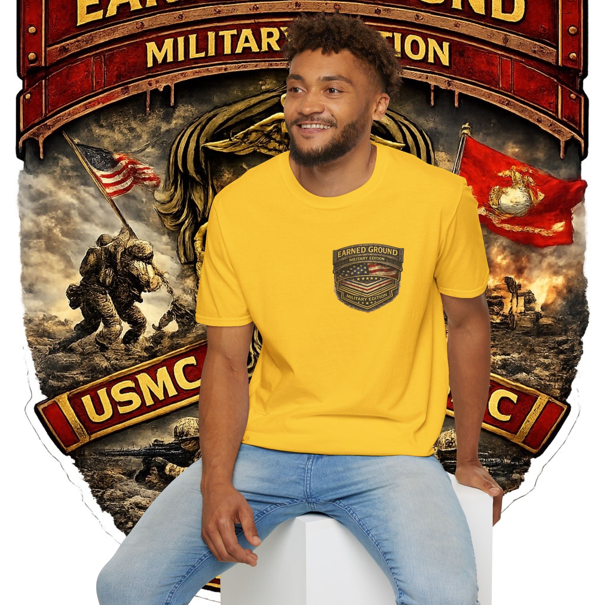 Earned Ground Military Edition USMC — USMC Military Tribute Pocket Tee