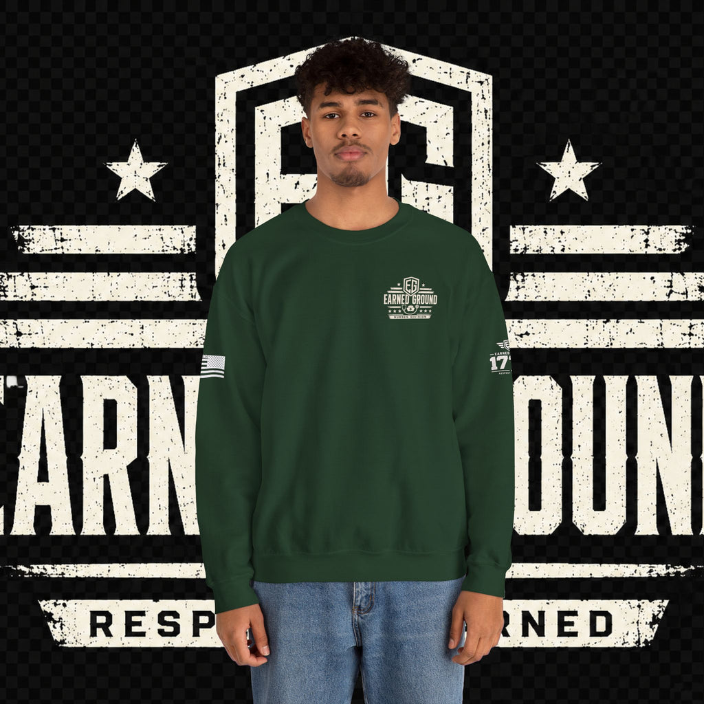 EARNED GROUND Nurses Division Crewneck Sweatshirt – Nurses Caduceus Badge Design