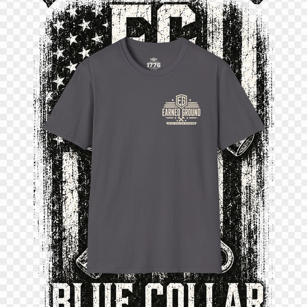 EARNED GROUND "BLUE COLLAR DIVISION" Coastal Calm Graphic T-Shirt
