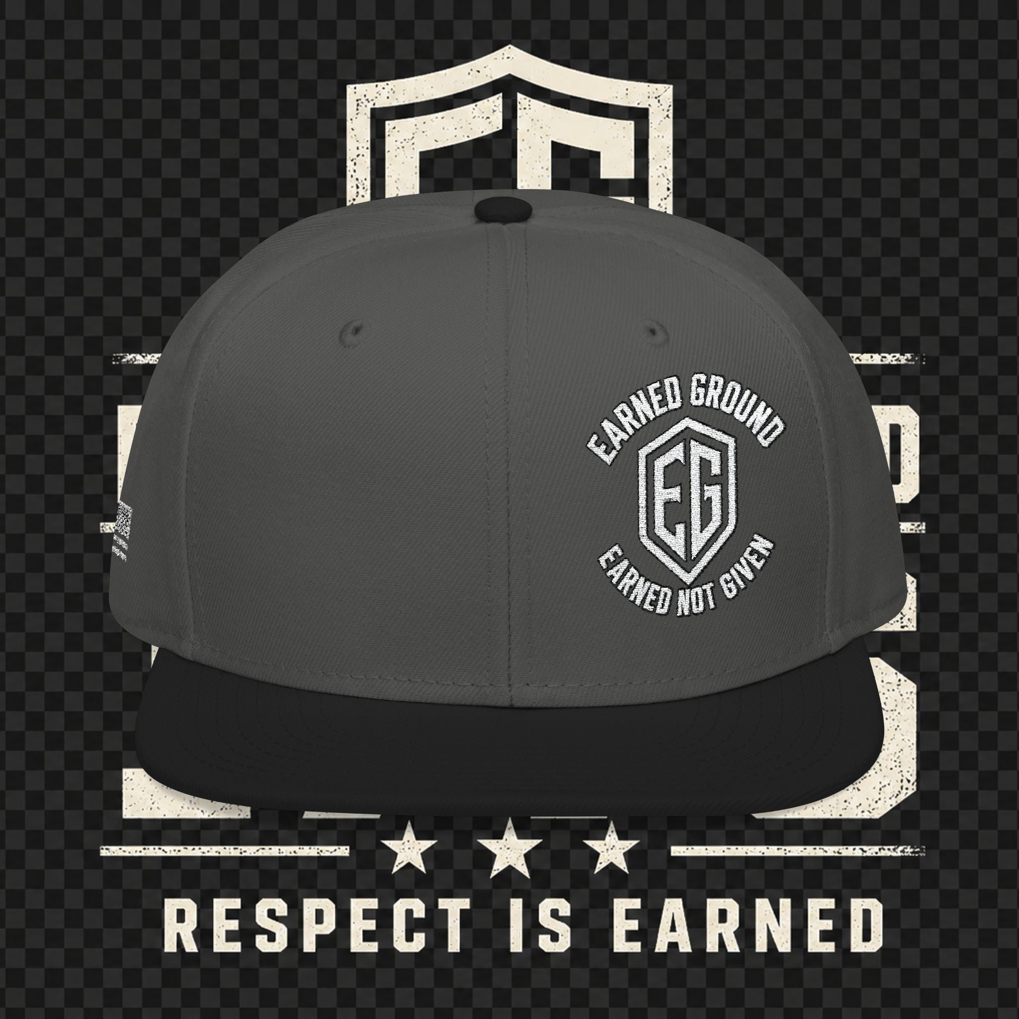 Earned Ground Embroidered Snapback Hat – Respect Is Earned Logo