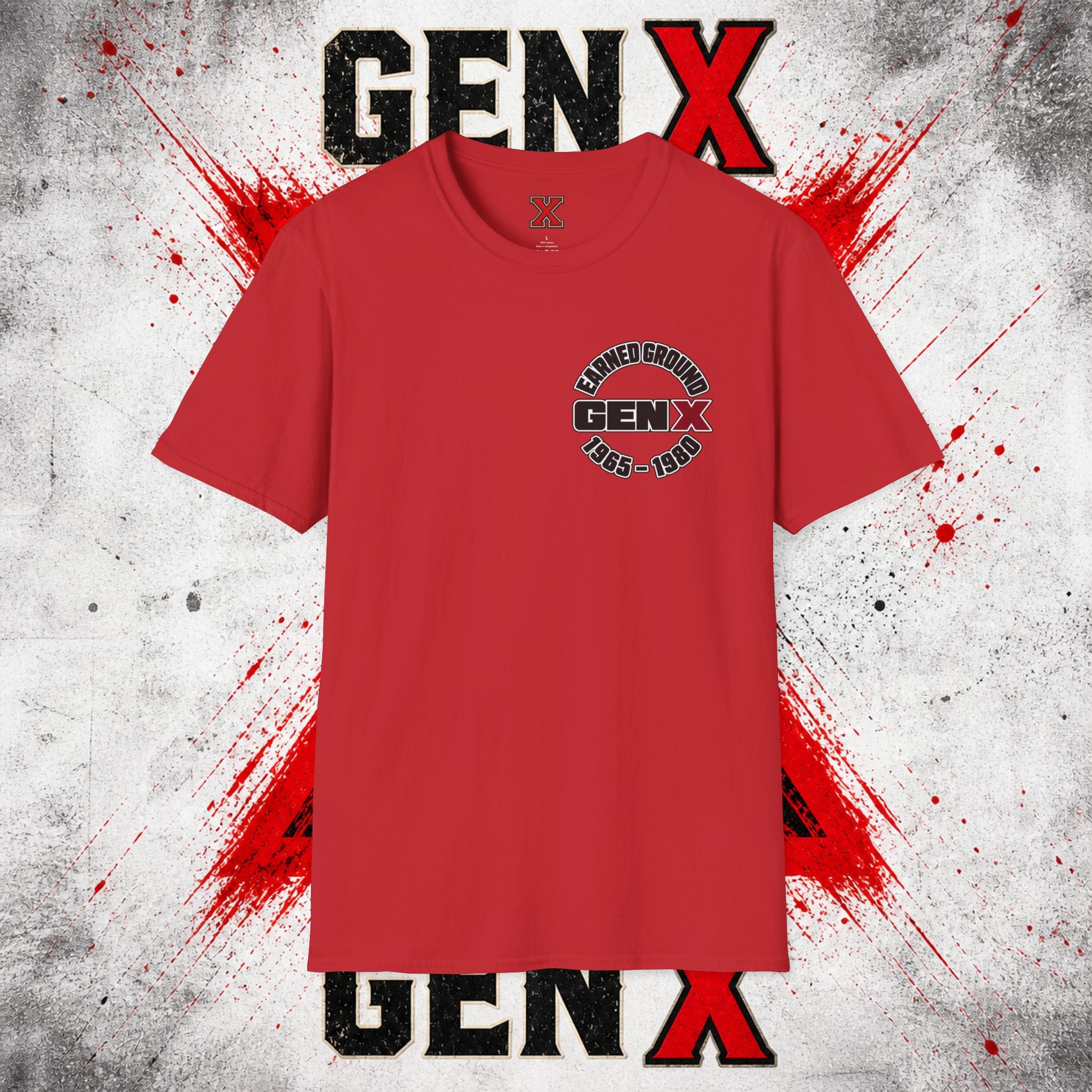 EARNED GROUD Gen X 1965–1980 Retro Logo T-Shirt