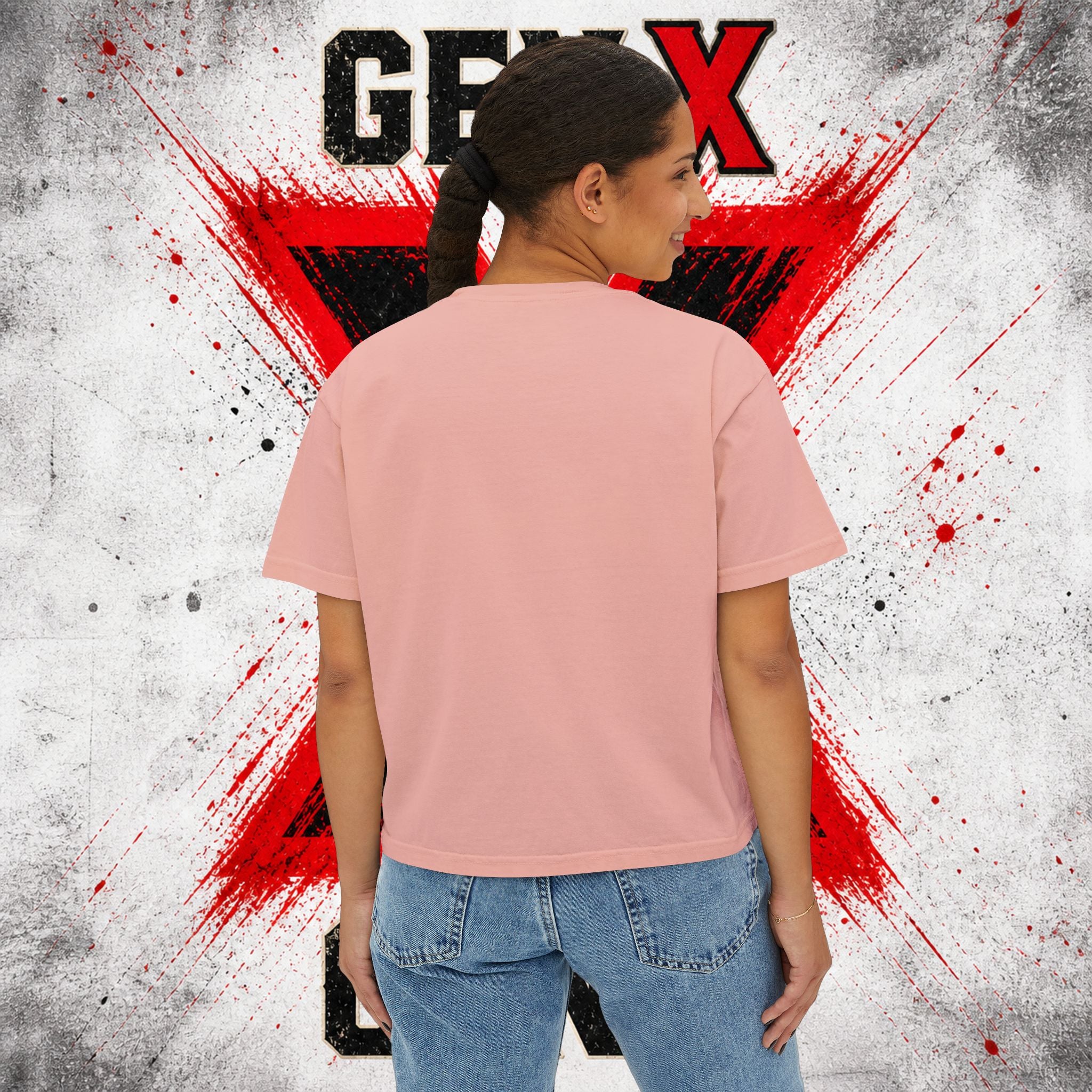 Gen X Women's Boxy Tee — "Earned Ground" 1965–1980 Retro