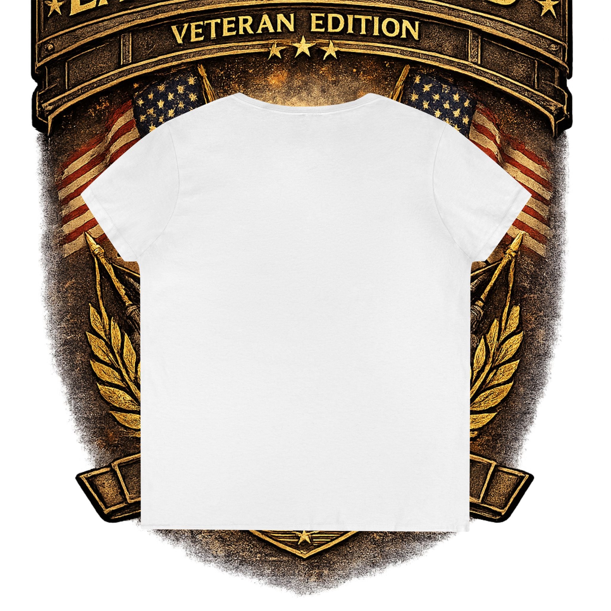 EARNED GROUND Female Veteran V-Neck T-Shirt — "Female Veteran" Edition"