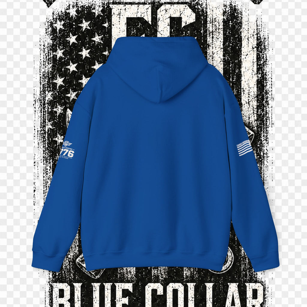 Earned Ground Blue Collar Hoodie – Blue Collar Division Hoodie