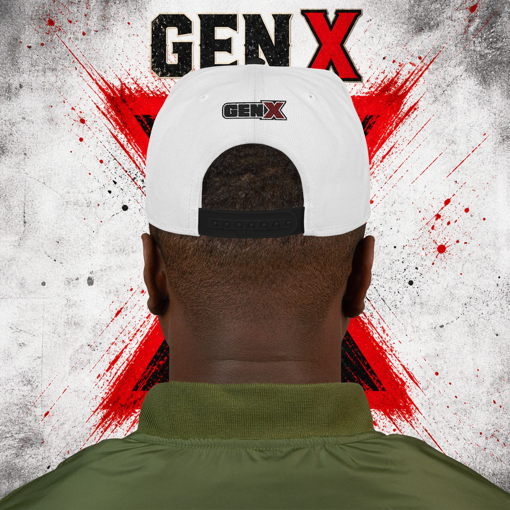 Gen X Embroidered Flat Bill Ball Cap — Gen X Proud 1965–1980