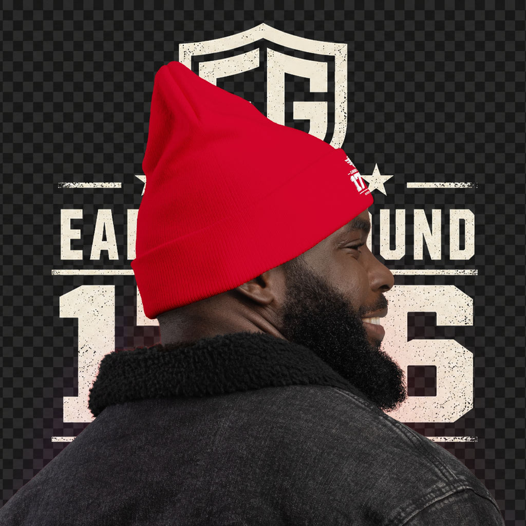 EARNED GROUND 1776 "Respect Is Earned" Embroidered Knit Beanie