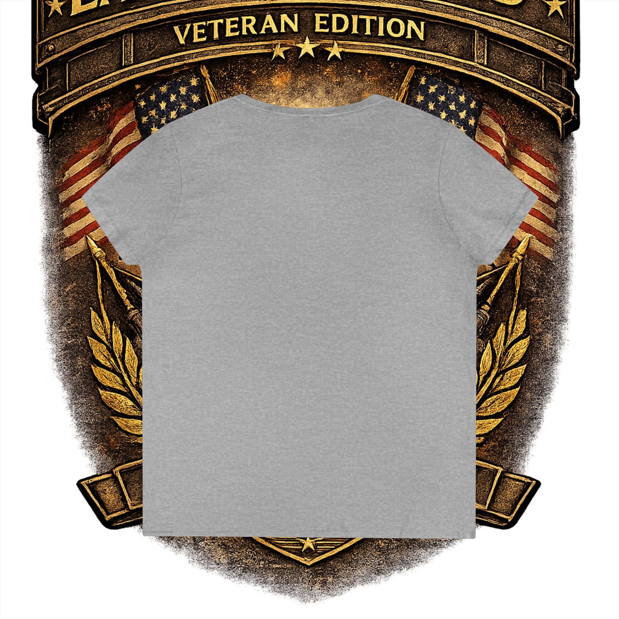 EARNED GROUND Female Veteran V-Neck T-Shirt — "Female Veteran" Edition"