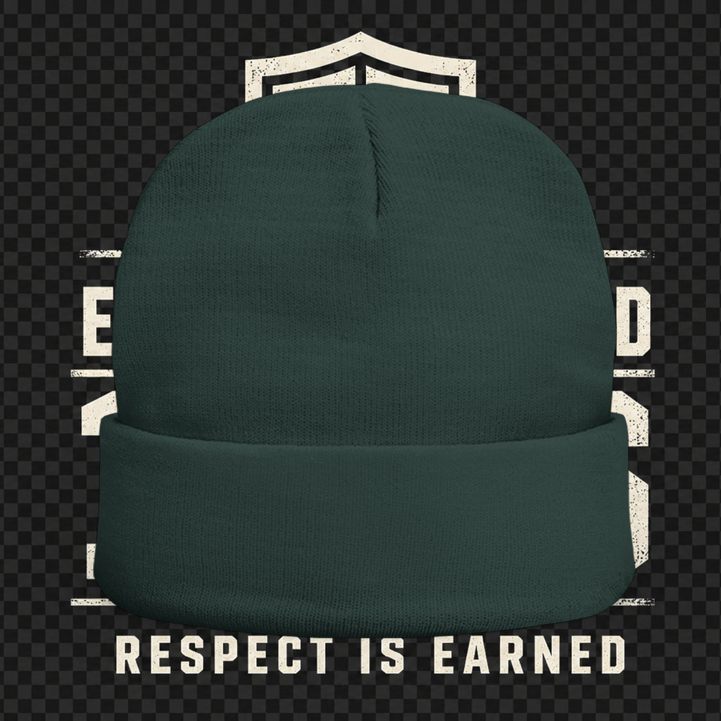 EARNED GROUND 1776 "Respect Is Earned" Embroidered Knit Beanie
