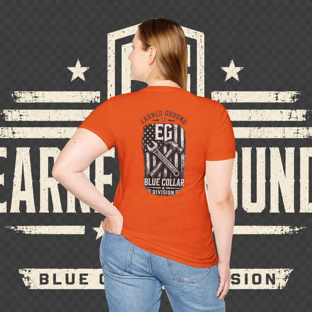 EARNED GROUND "BLUE COLLAR DIVISION" Coastal Calm Graphic T-Shirt