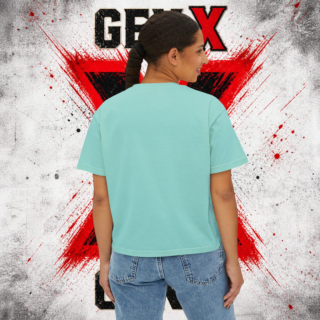 Gen X Women's Boxy Tee — "Earned Ground" 1965–1980 Retro