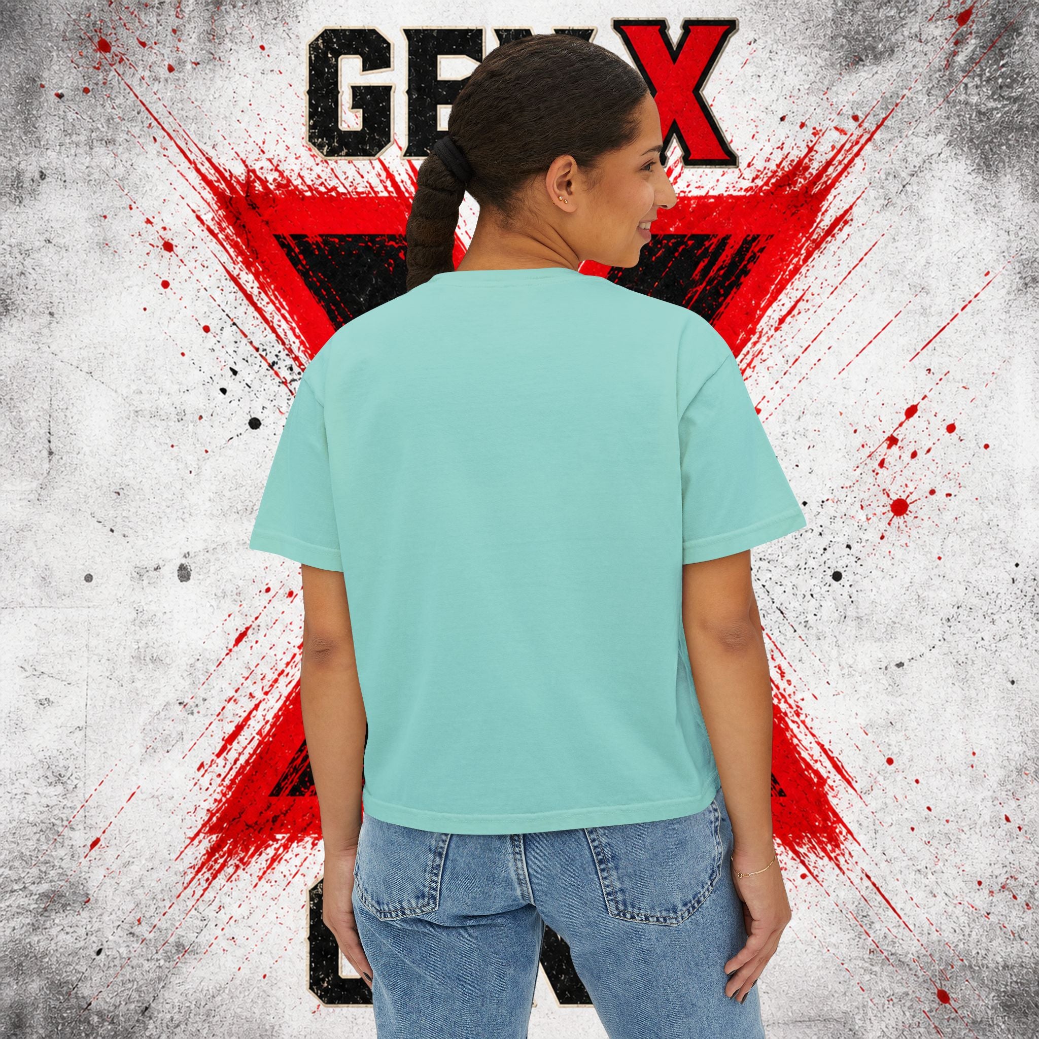 Gen X Women's Boxy Tee — "Earned Ground" 1965–1980 Retro