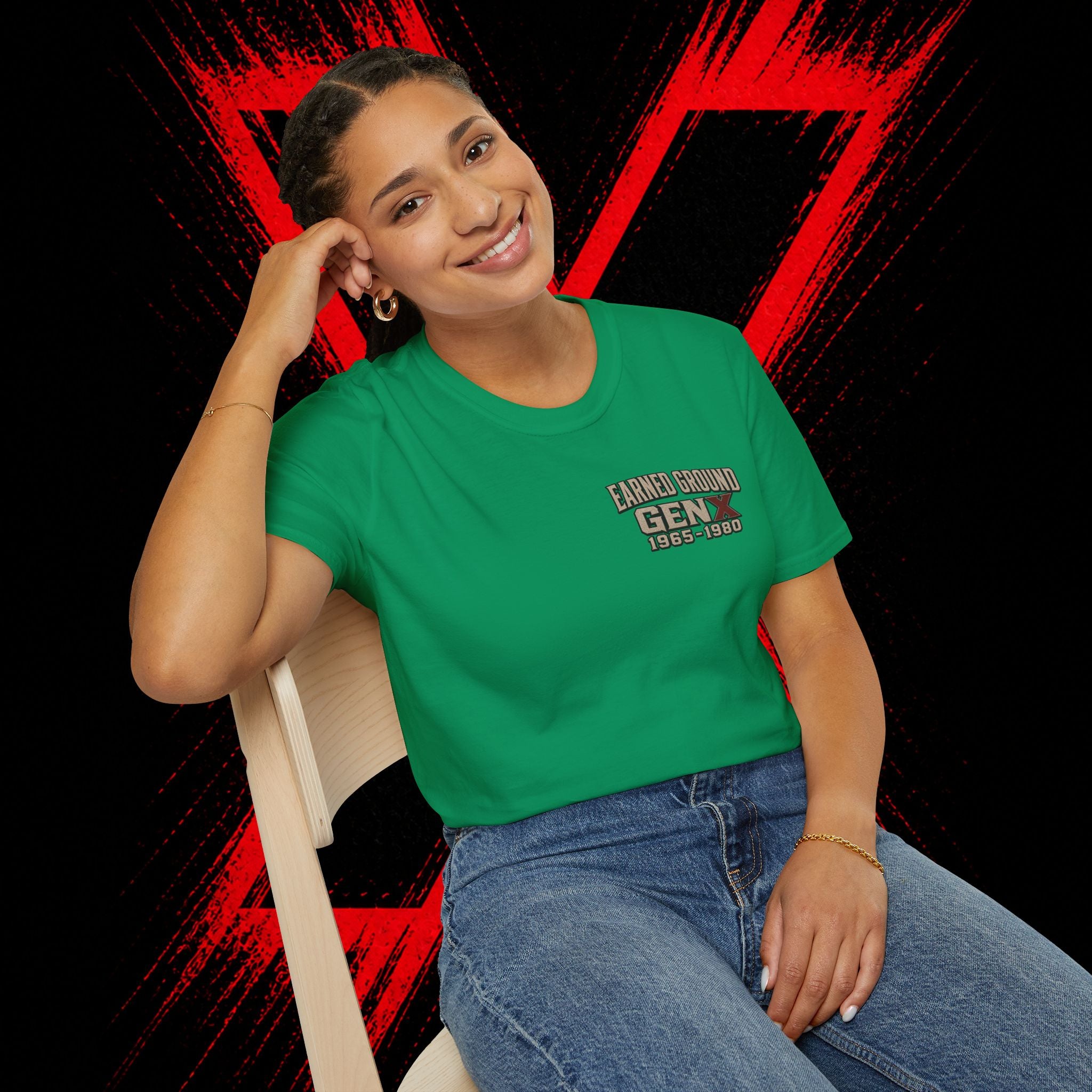 Earned Ground Gen X 1965–1980 Retro Vintage Tee— Gen X 1965–1980 Retro Vintage Tee