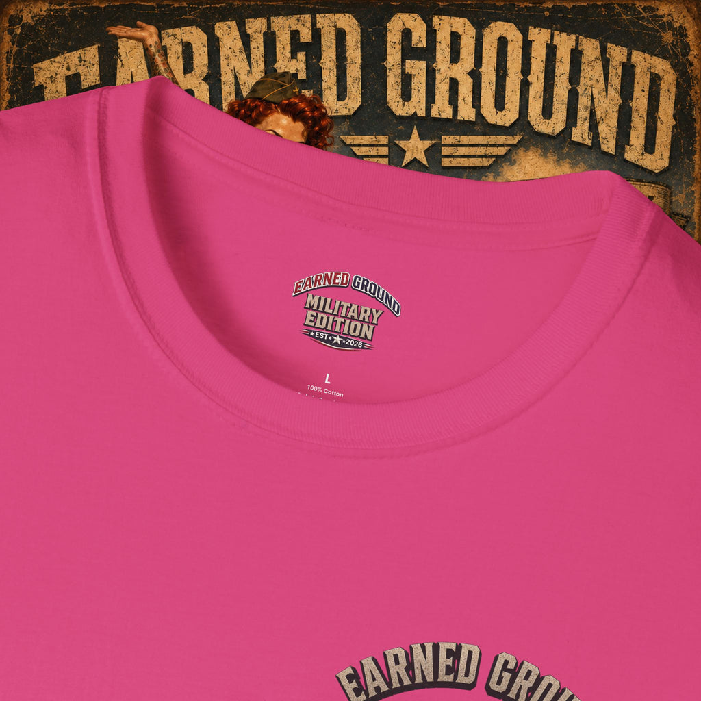Earned Ground Veteran Division T‑Shirt —"LILY PINUP" VINTAGE SERVICE DIVISON