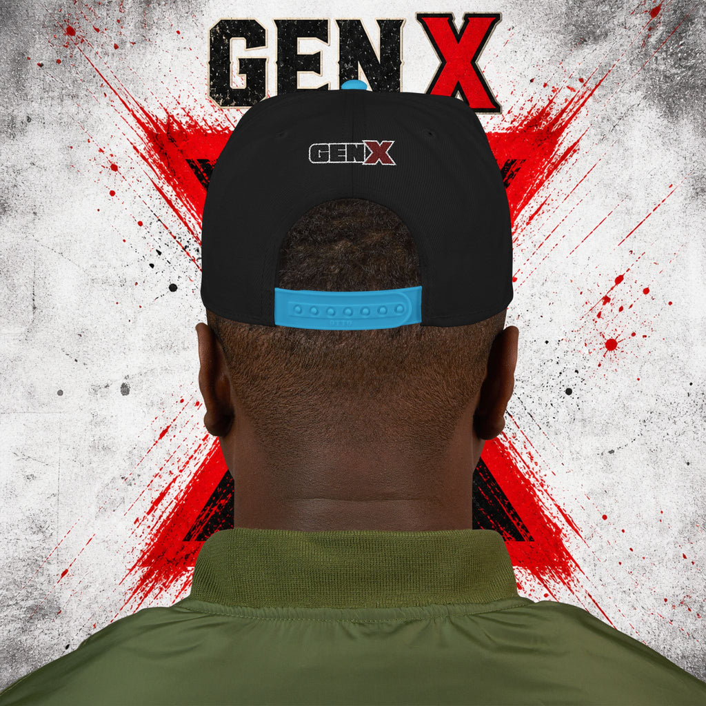 Gen X Embroidered Flat Bill Ball Cap — Gen X Proud 1965–1980