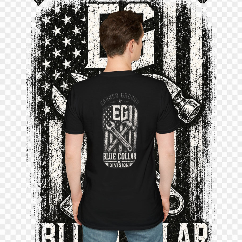EARNED GROUND "BLUE COLLAR DIVISION" Coastal Calm Graphic T-Shirt