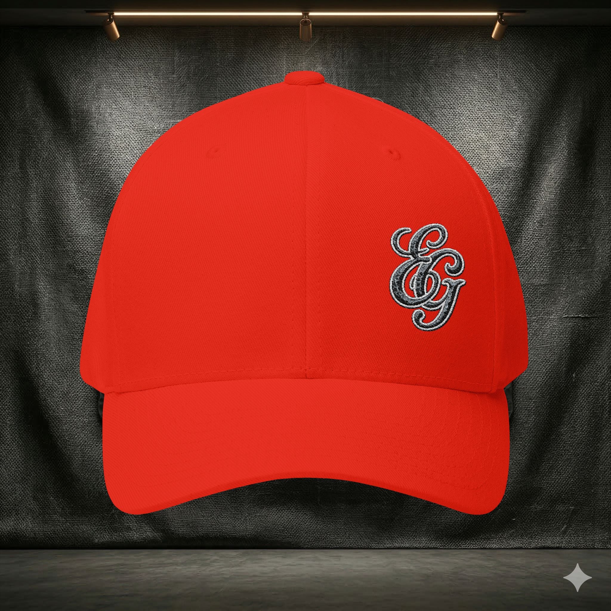 EARNED GROUND FLEX FIT — Elegant Script 'E & G' LOGO BALL CAP