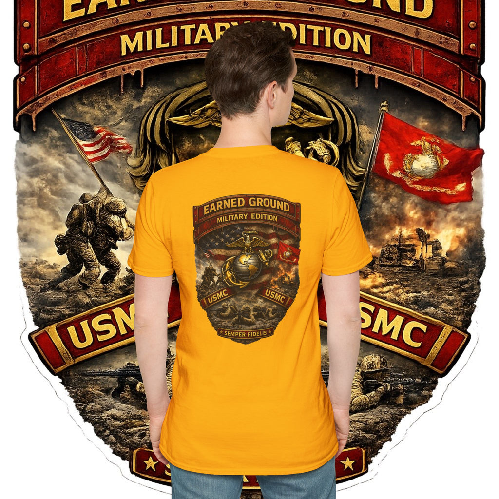 Earned Ground Military Edition USMC — USMC Military Tribute Pocket Tee