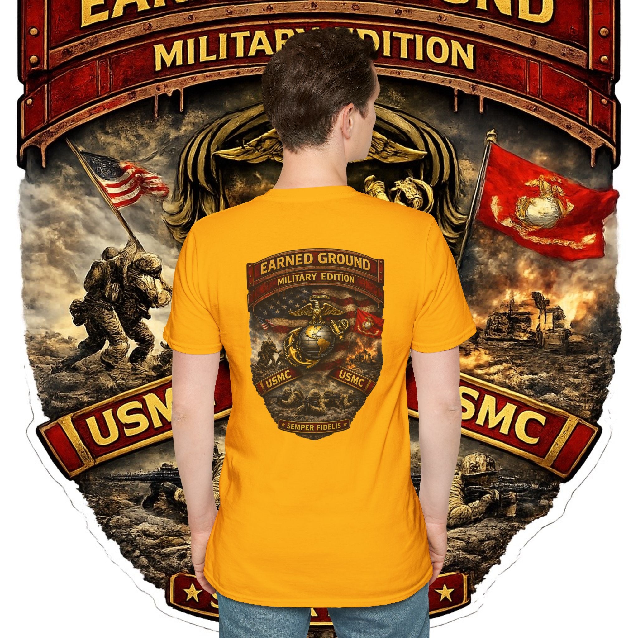 Earned Ground Military Edition USMC — USMC Military Tribute Pocket Tee