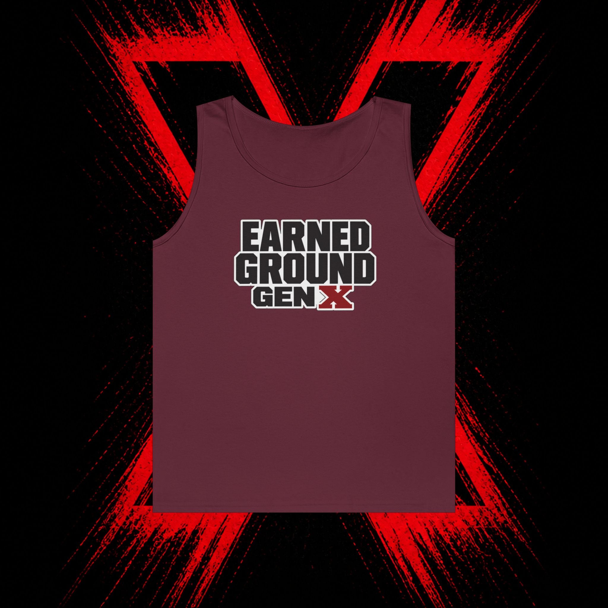 Earned Ground Gen X Tank Top - Vintage Retro Graphic