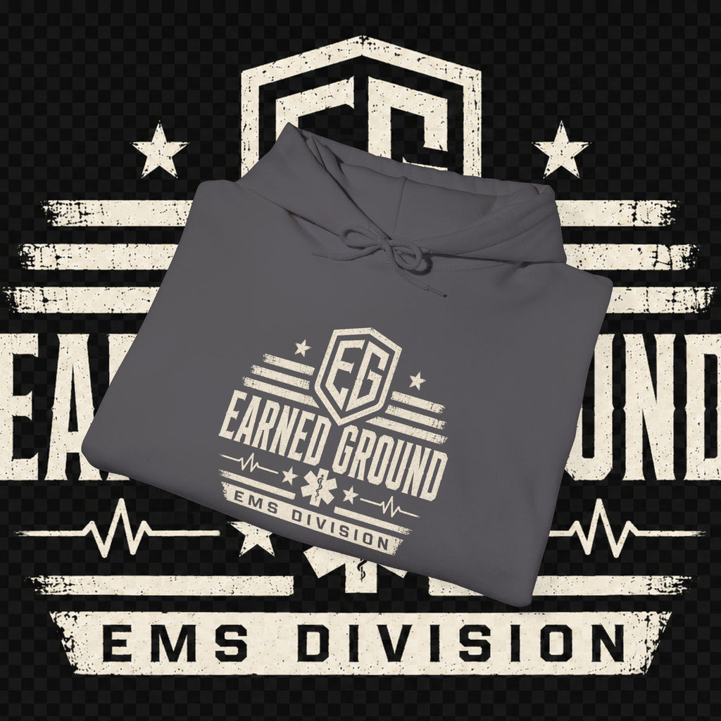 Earned Ground EMS Division Hoodie — Paramedic / EMT Tribute Pullover