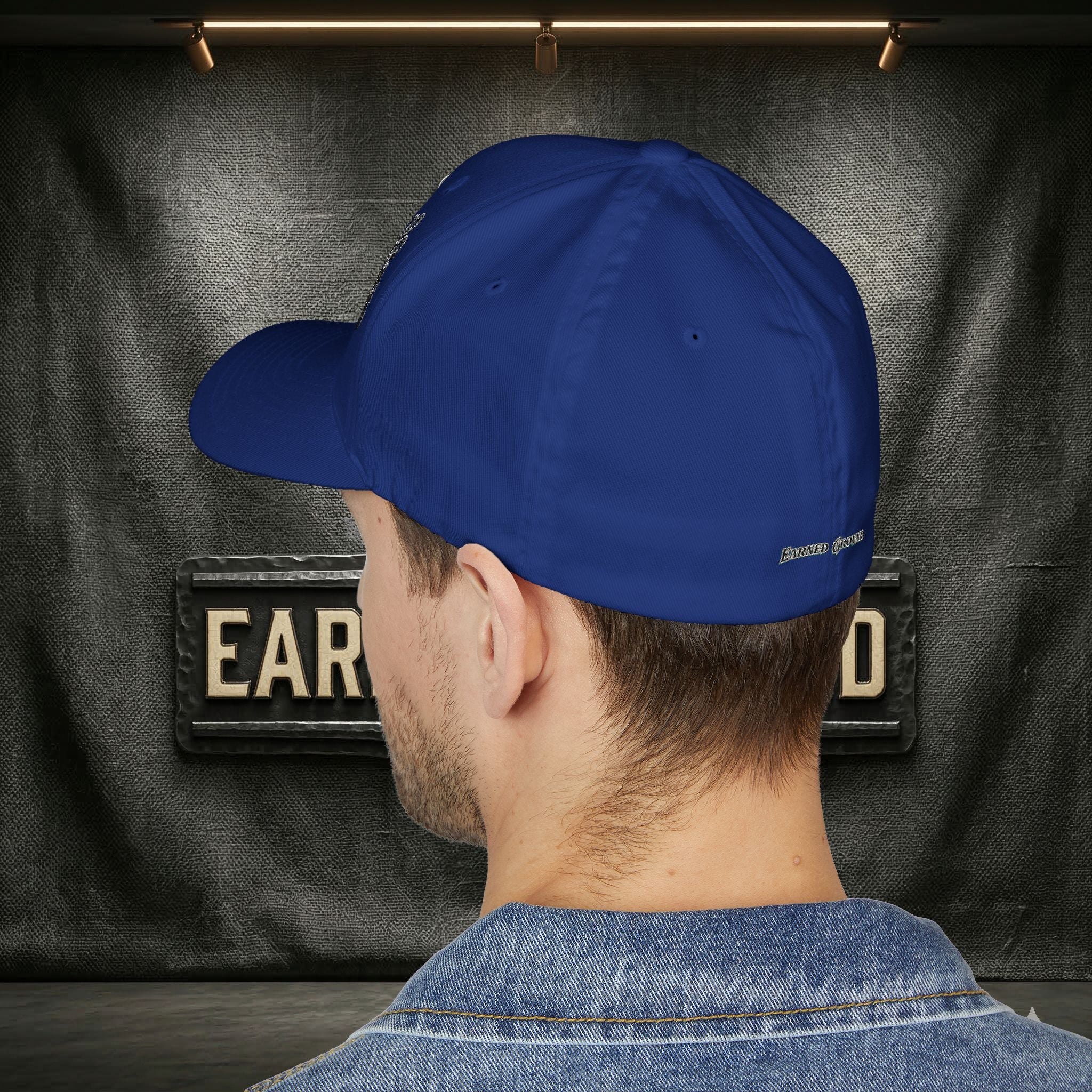 EARNED GROUND FLEX FIT — Elegant Script 'E & G' LOGO BALL CAP