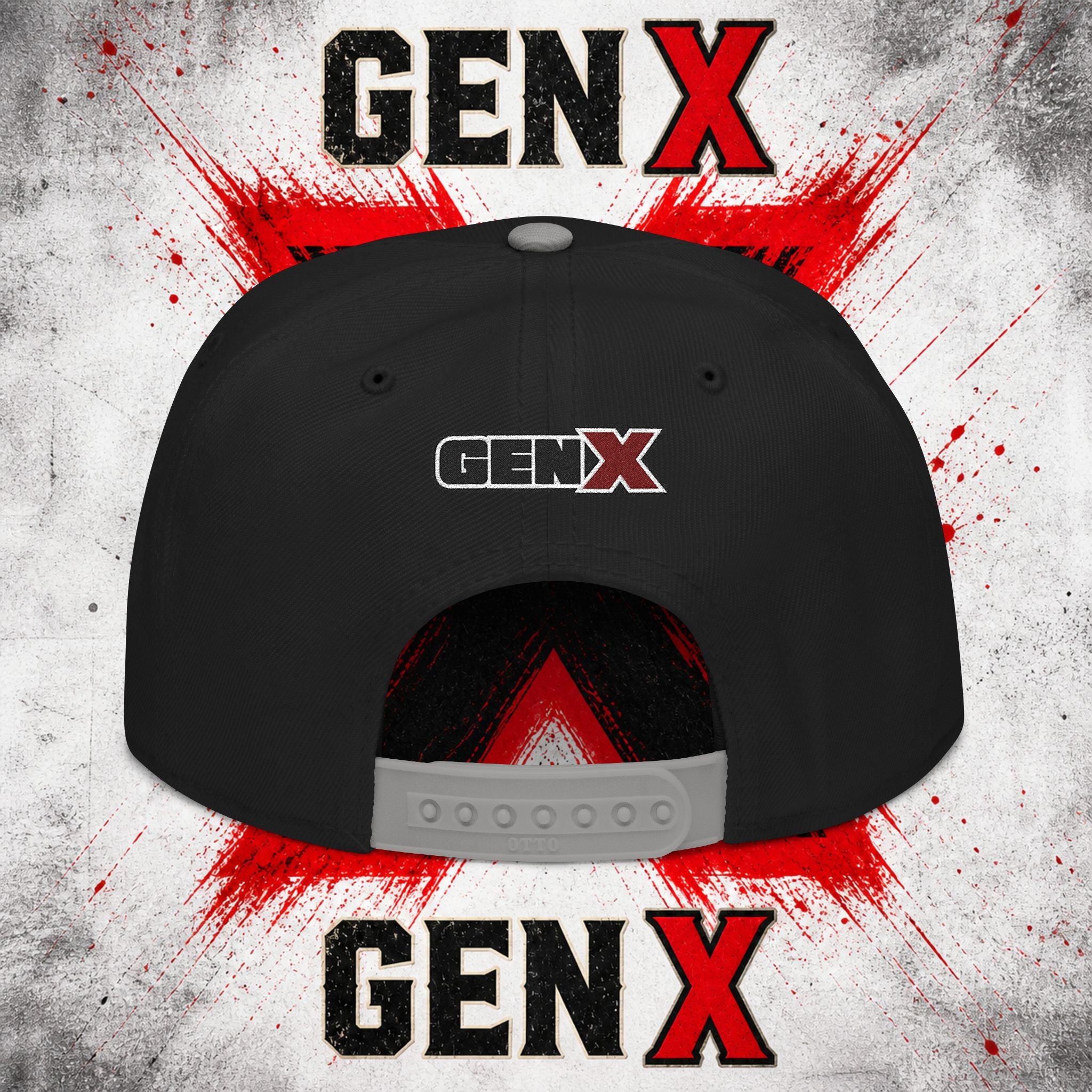 Gen X Embroidered Flat Bill Ball Cap — Gen X Proud 1965–1980
