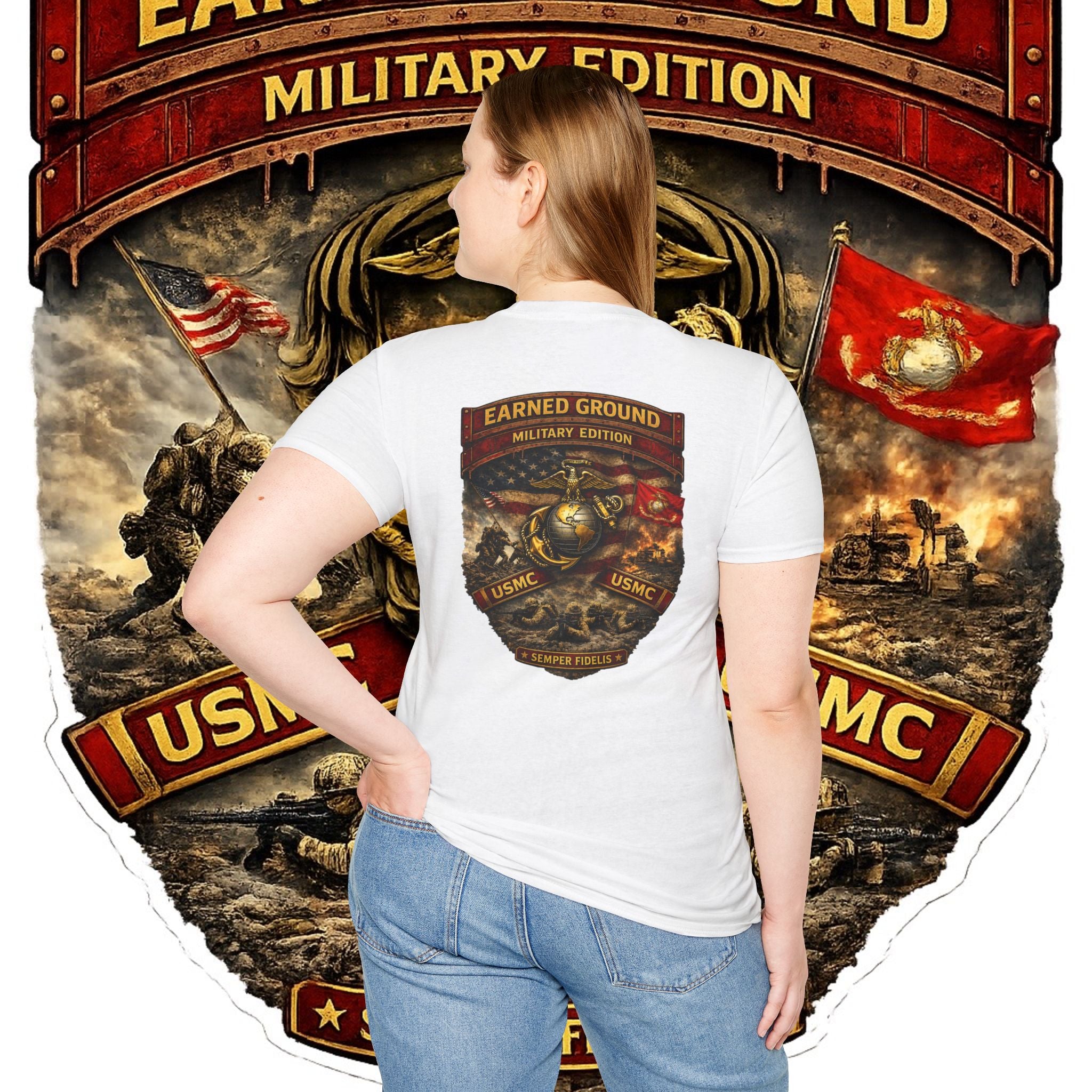 Earned Ground Military Edition USMC — USMC Military Tribute Pocket Tee