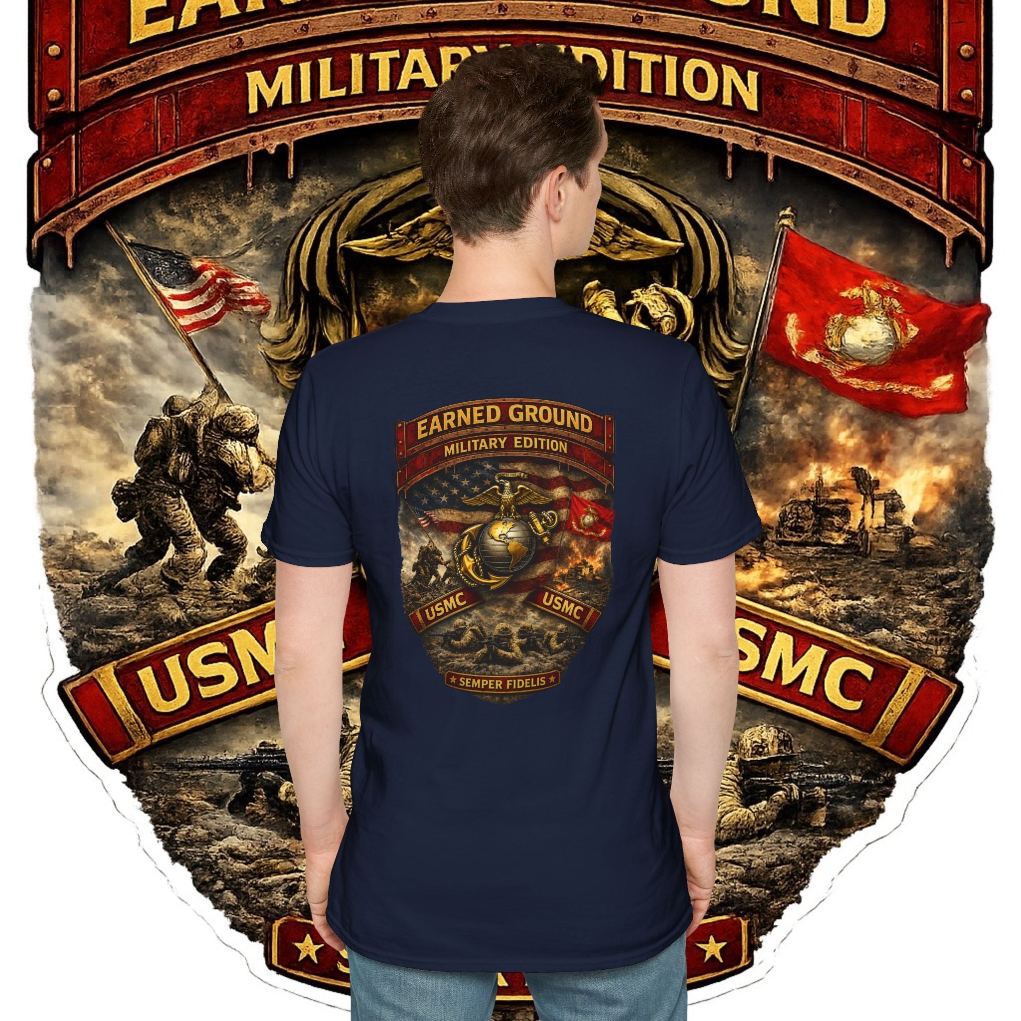 Earned Ground Military Edition USMC — USMC Military Tribute Pocket Tee