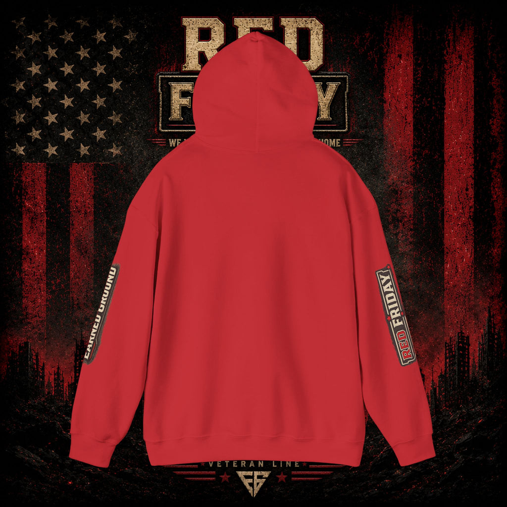 Red Friday Hoodie — " WE WEAR READ UNITL THE ALL COME HOME" Veterans American Flag Pullover