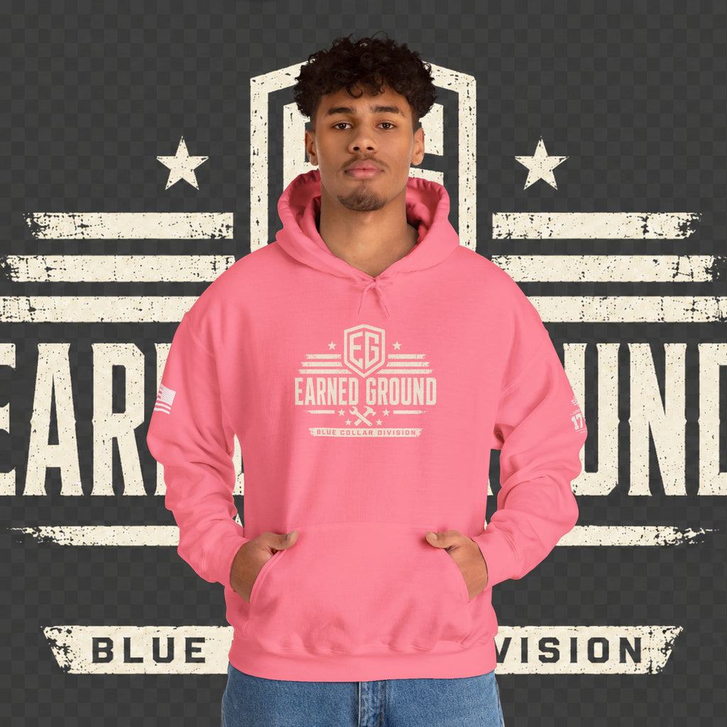 Earned Ground Blue Collar Hoodie – Blue Collar Division Hoodie