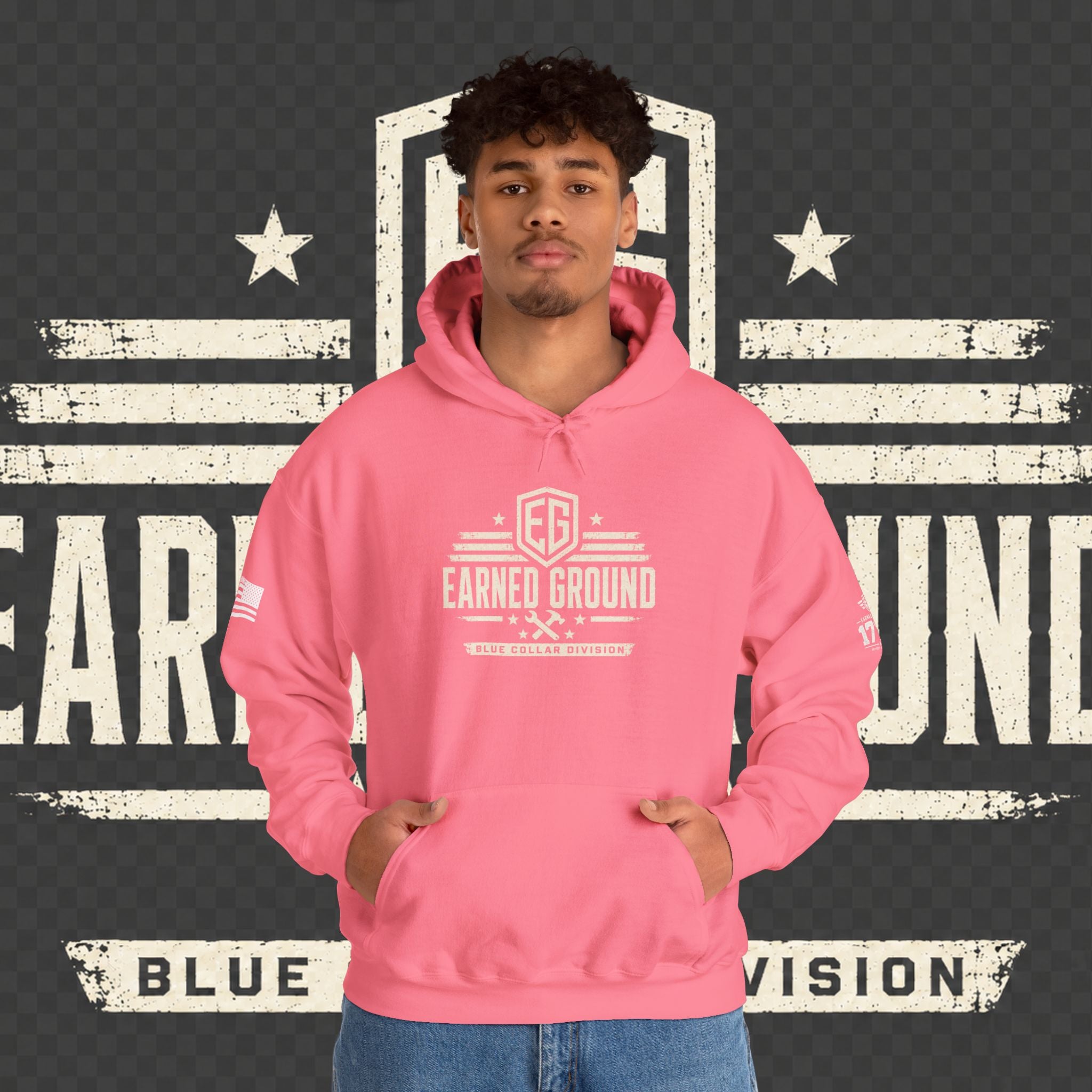 Earned Ground Blue Collar Hoodie – Blue Collar Division Hoodie