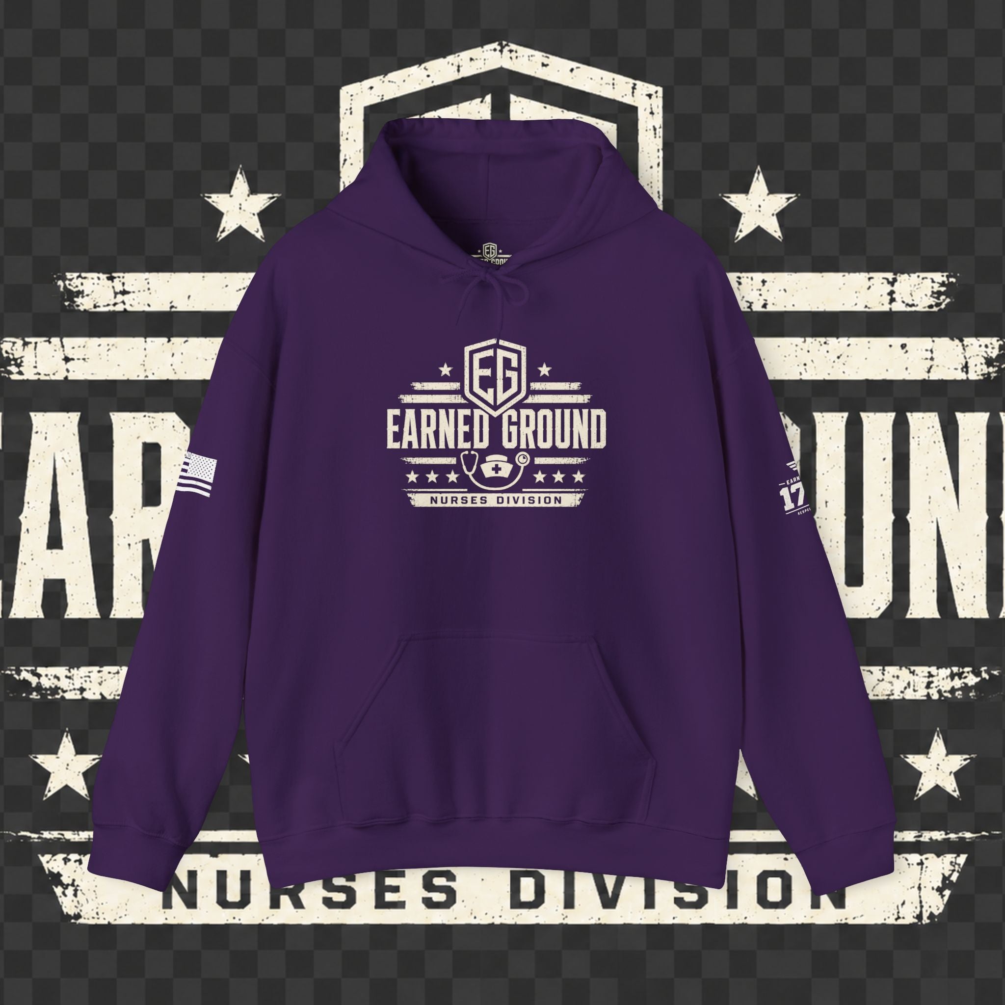 Earned Ground Nurses Division Hoodie — Nurse Tribute Pullover