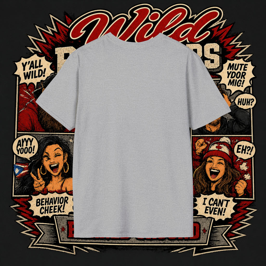 Earned Ground "Wild Behaviors" T-Shirt — Retro Red & White Graphic Tee