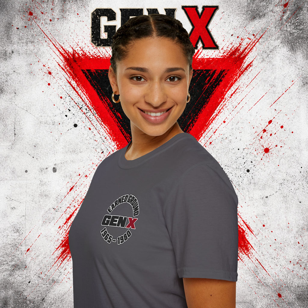 EARNED GROUD Gen X 1965–1980 Retro Logo T-Shirt