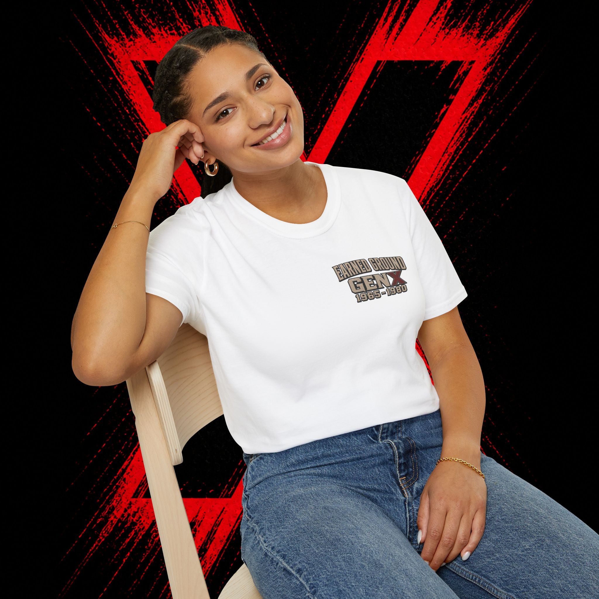 Earned Ground Gen X 1965–1980 Retro Vintage Tee— Gen X 1965–1980 Retro Vintage Tee