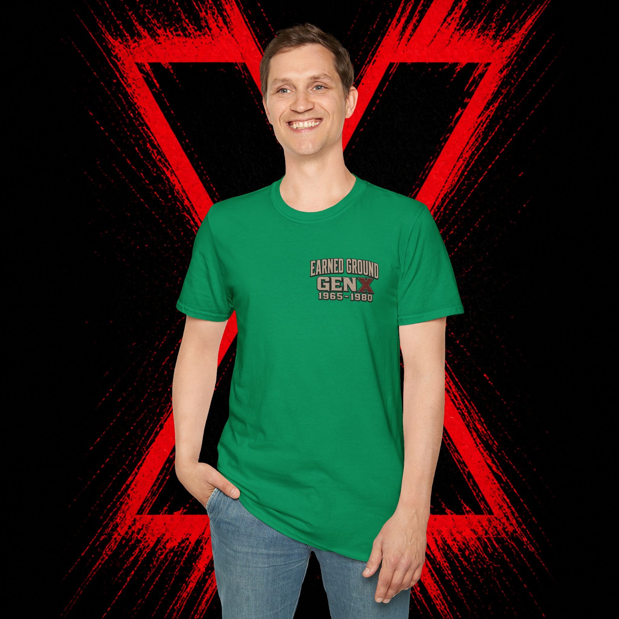 Earned Ground Gen X 1965–1980 Retro Vintage Tee— Gen X 1965–1980 Retro Vintage Tee