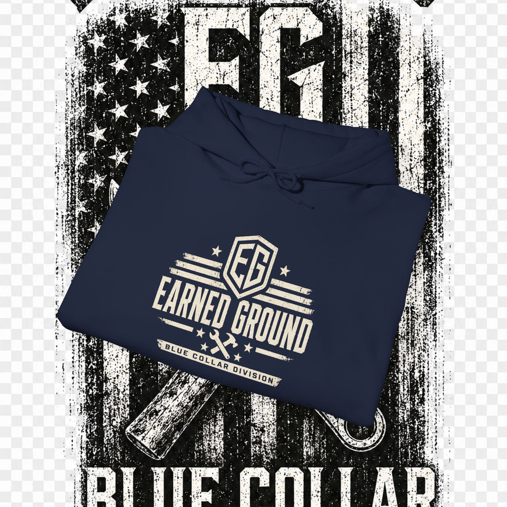 Earned Ground Blue Collar Hoodie – Blue Collar Division Hoodie
