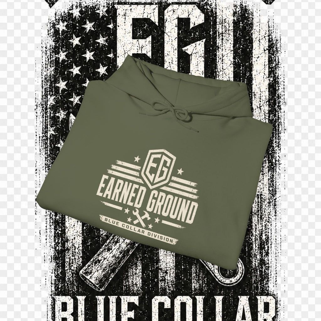 Earned Ground Blue Collar Hoodie – Blue Collar Division Hoodie