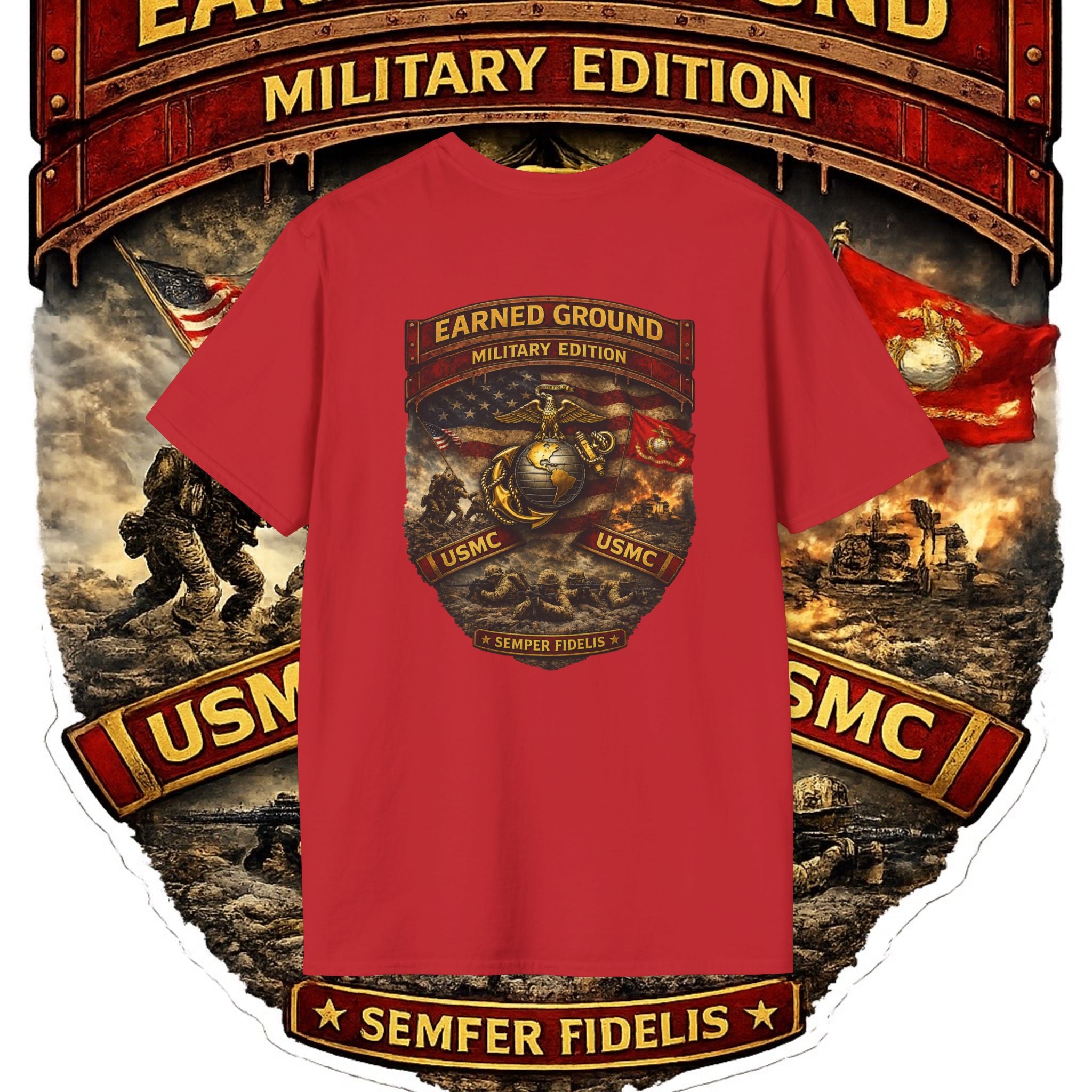 Earned Ground Military Edition USMC — USMC Military Tribute Pocket Tee