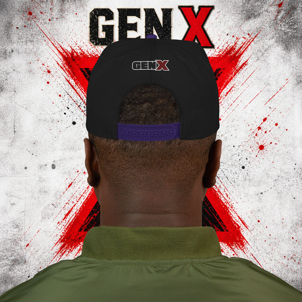 Gen X Embroidered Flat Bill Ball Cap — Gen X Proud 1965–1980