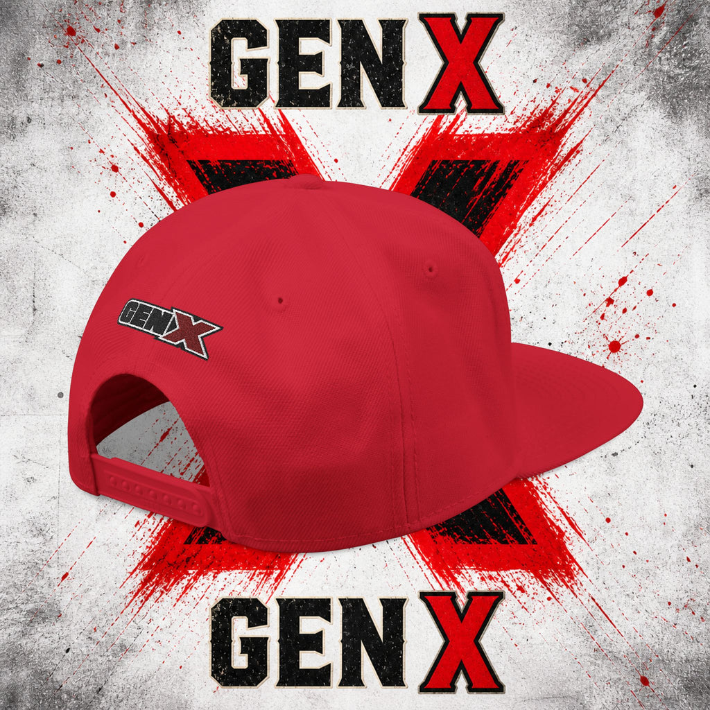 Gen X Embroidered Flat Bill Ball Cap — Gen X Proud 1965–1980